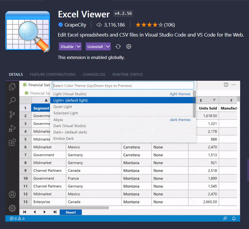 Excel Viewer